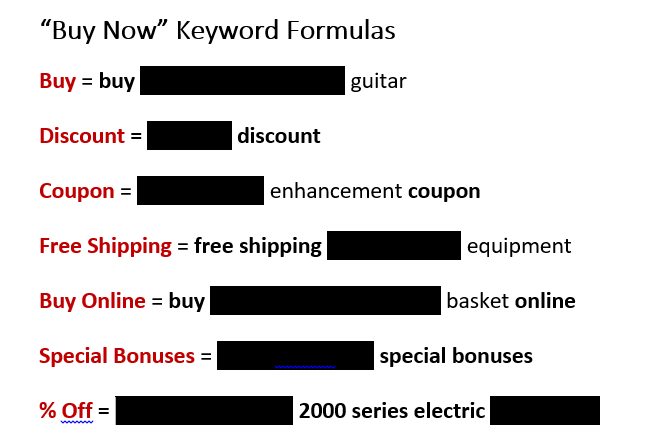 buyers keywords list free pdf download