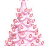 Pink Ceramic Table Top Christmas Trees