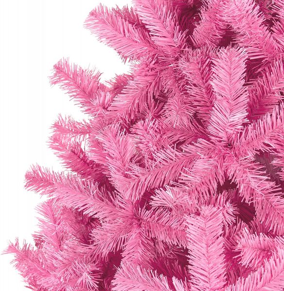 Close Up Pink Christmas Tree